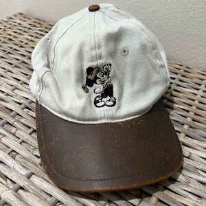 Nike Golf Mickey Mouse Embroidered Cap, one size, GUC, see pics, faux leather
